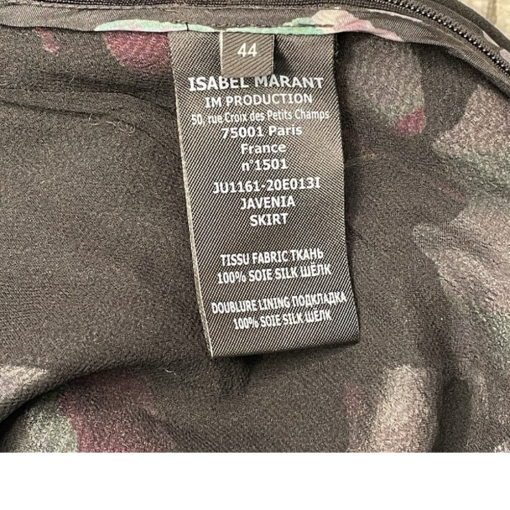 Isabel Marant Women Javenia Floral Asymmetric Hem Skirt Size 44 NWT - Picture 5 of 5